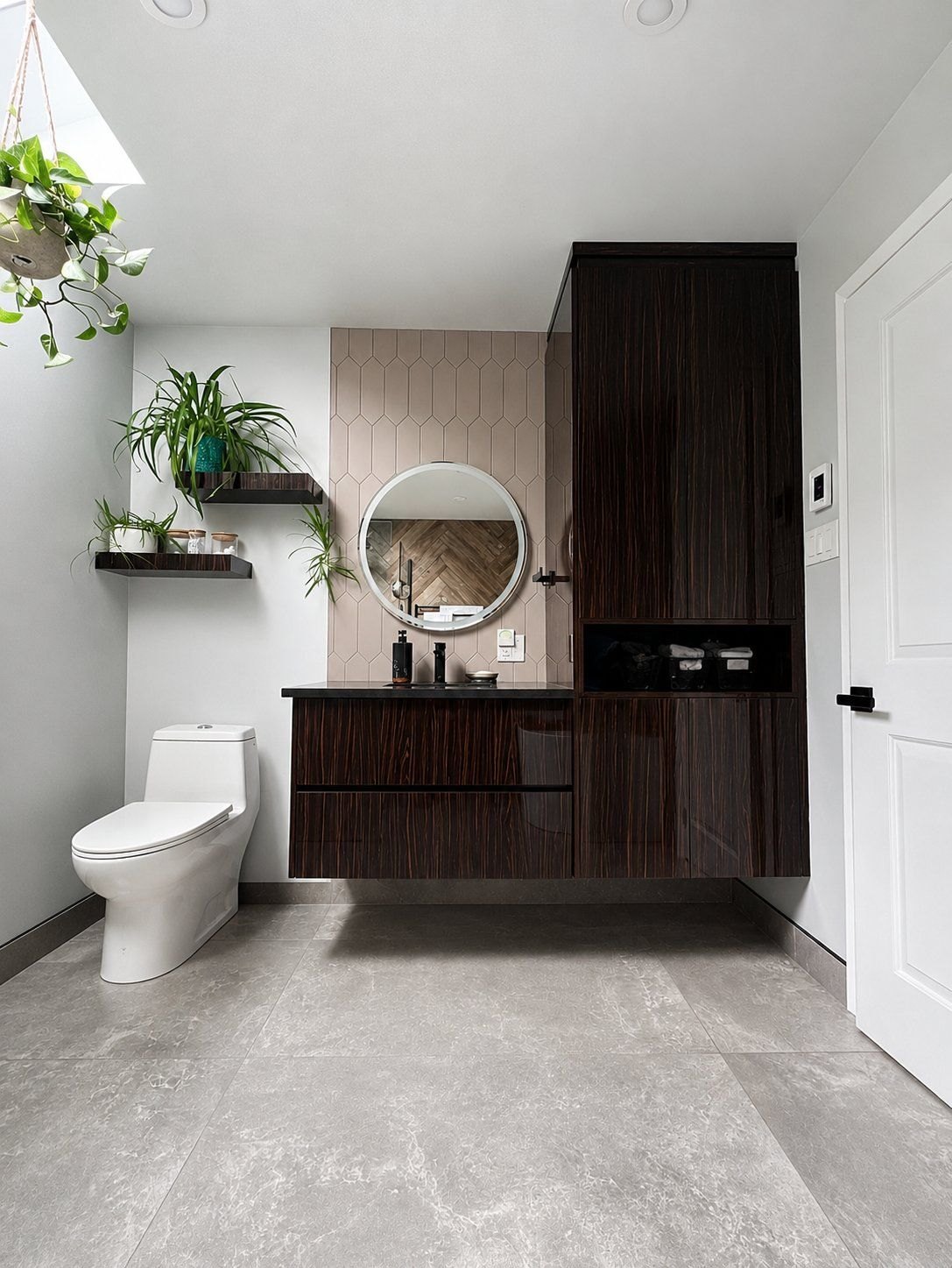 Wood and white kitchen